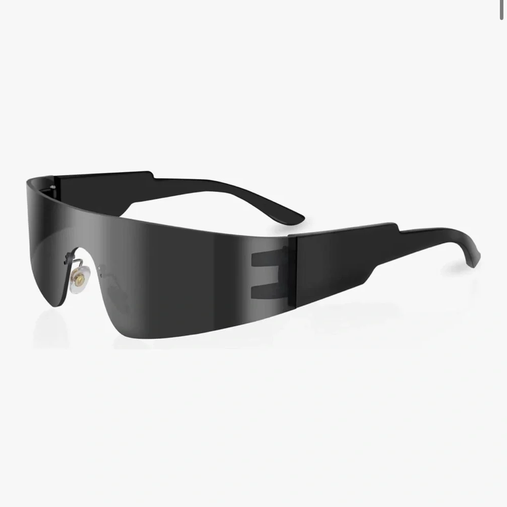 3 in a single purchase Cyber-Shield Trio Midnight Black-Heart Rimless-Neon Aura